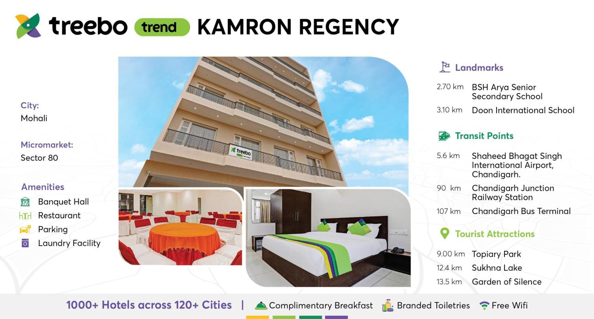 מלון Mohali Treebo Kamron Regency Sector 80 מראה חיצוני תמונה